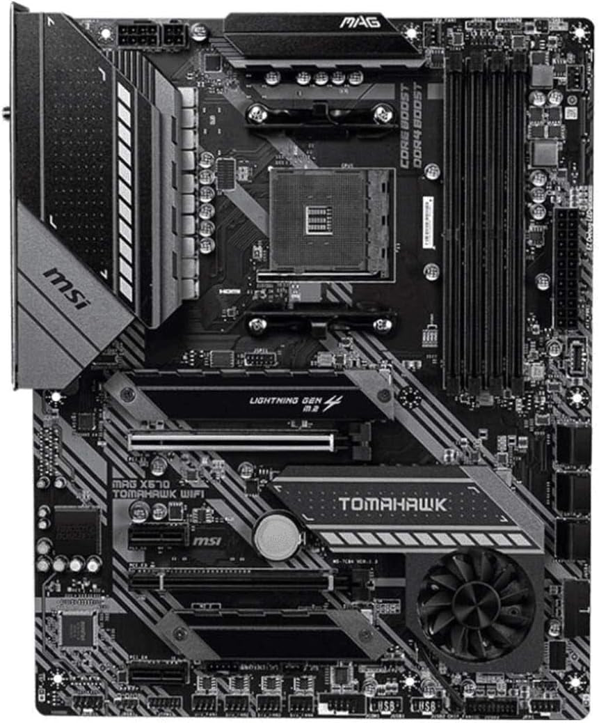 MAG X570S Tomahawk MAX WiFi Gaming Motherboard - ATX, AMD Socket AM4, DDR4, PCIe 4.0, CrossFire, M.2 Slots, Wi-Fi 6E