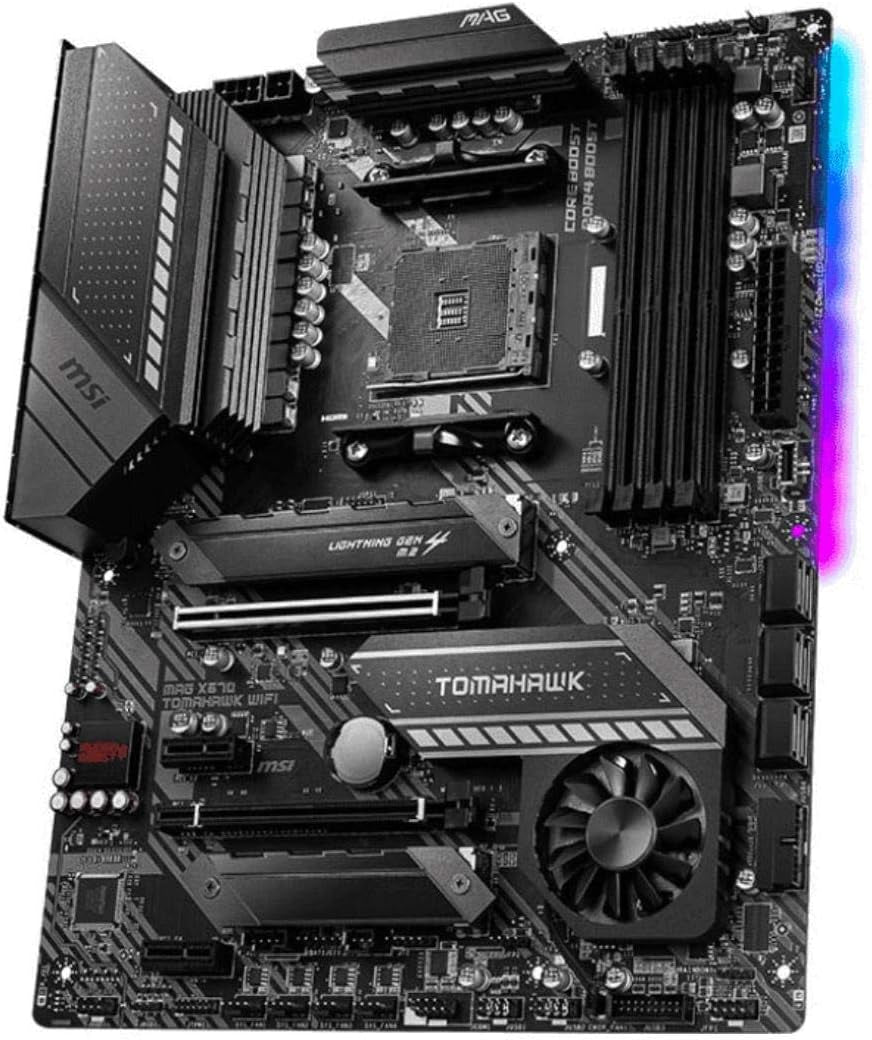 MAG X570S Tomahawk MAX WiFi Gaming Motherboard - ATX, AMD Socket AM4, DDR4, PCIe 4.0, CrossFire, M.2 Slots, Wi-Fi 6E
