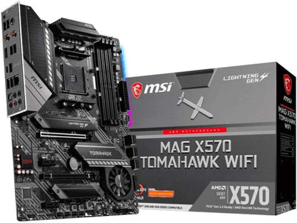 MAG X570S Tomahawk MAX WiFi Gaming Motherboard - ATX, AMD Socket AM4, DDR4, PCIe 4.0, CrossFire, M.2 Slots, Wi-Fi 6E